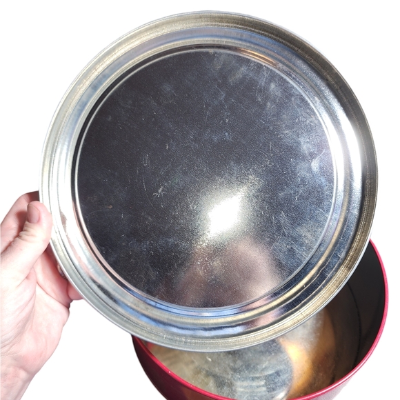 Vintage Sunshine Bakers Currier & Ives Early Winter Large Cookie Tin 3.5"HX10"D - Picture 7 of 10